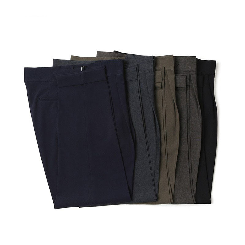 Spot Korean Autumn New Classic Double Pleated Men's Casual Trousers