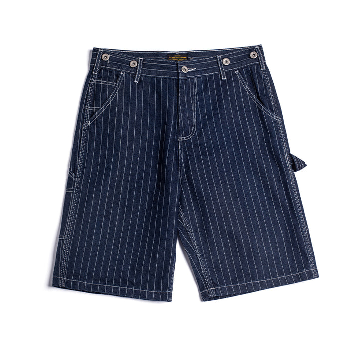 Denim Suspenders Shorts