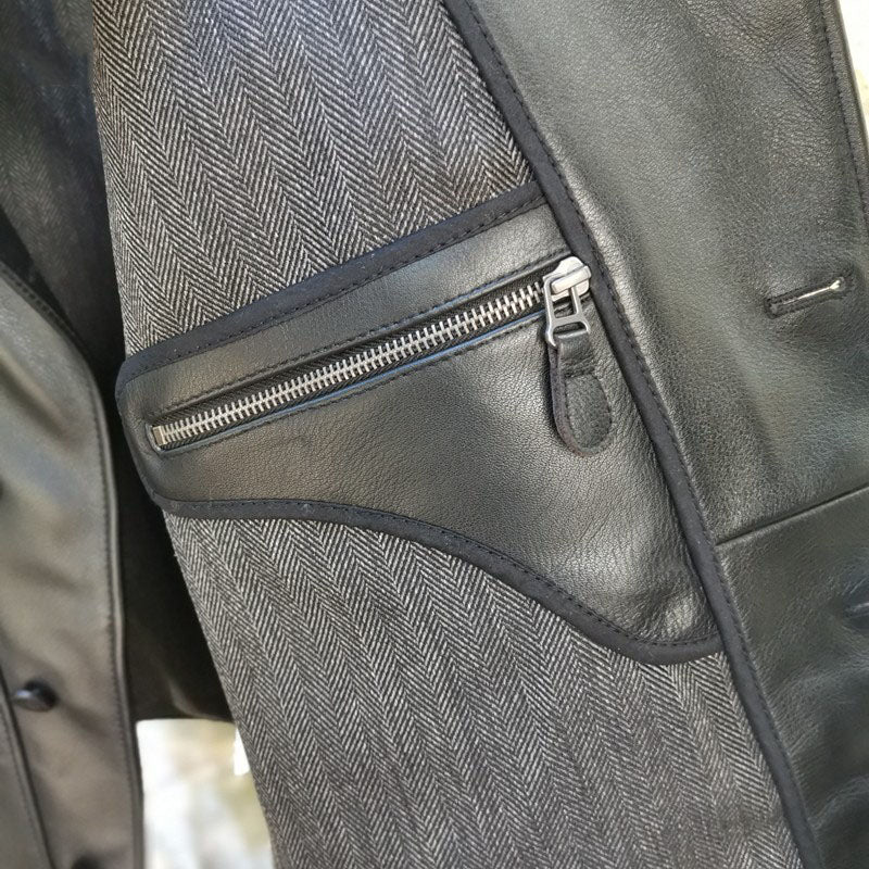 Single-Breasted Leather Jacket