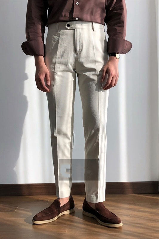 Classic Double Pleated Casual Pants