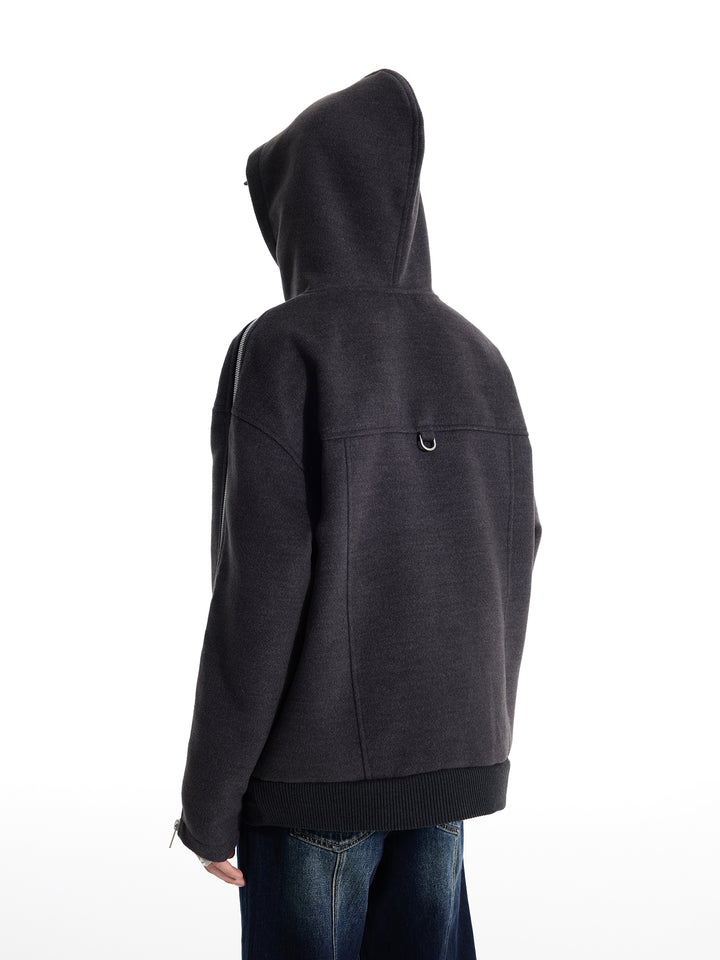 Woolen Logo Hooded Sweater