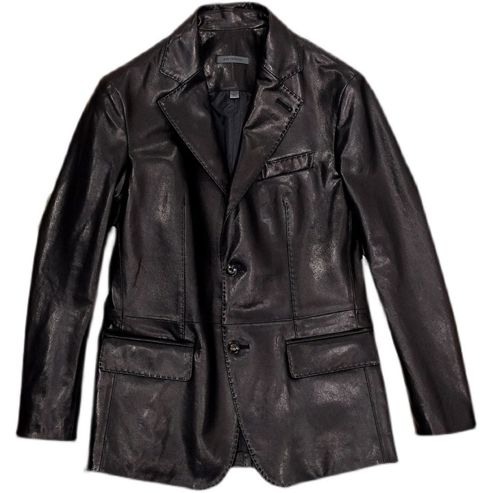 Authentic Hand Stitched Sheepskin Jacket Classic Leather Suit