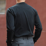 Pima Cotton Small High Collar Long-sleeved Bottoming Shirt