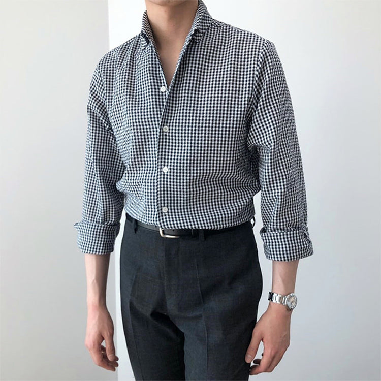 Plaid Summer Seersucker Shirt