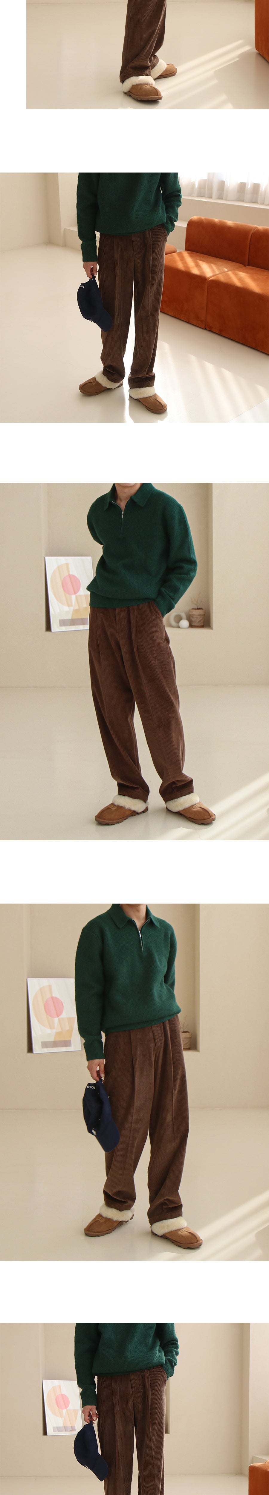 Corduroy Wide-Leg Trousers