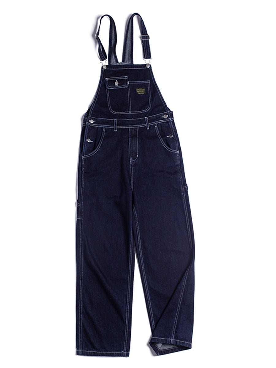 Retro Heavy Khaki Overalls