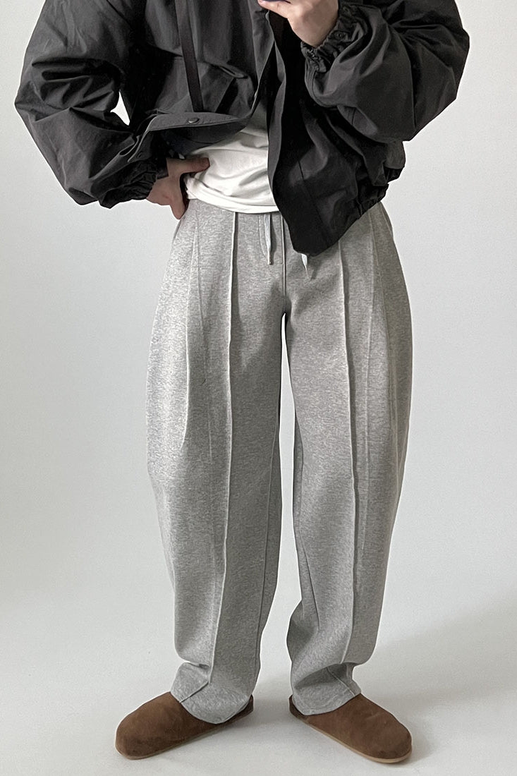 Pleated Cotton Pants