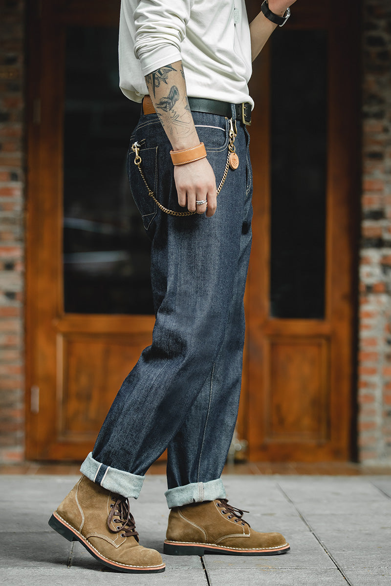 Red Ear Raw Jeans