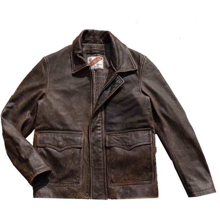 Washed Leather Jacket