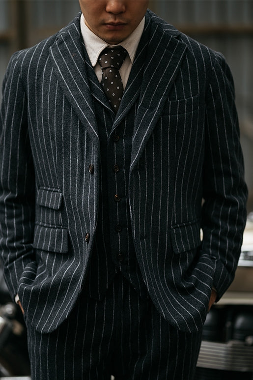 Flannel Striped Suit