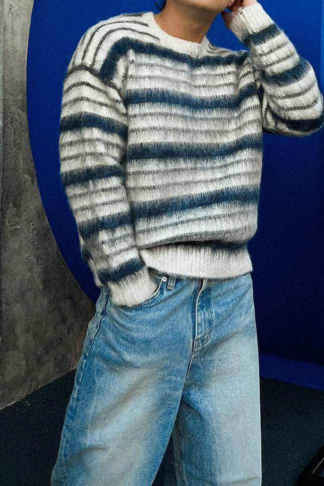 Irregular Striped Sweater