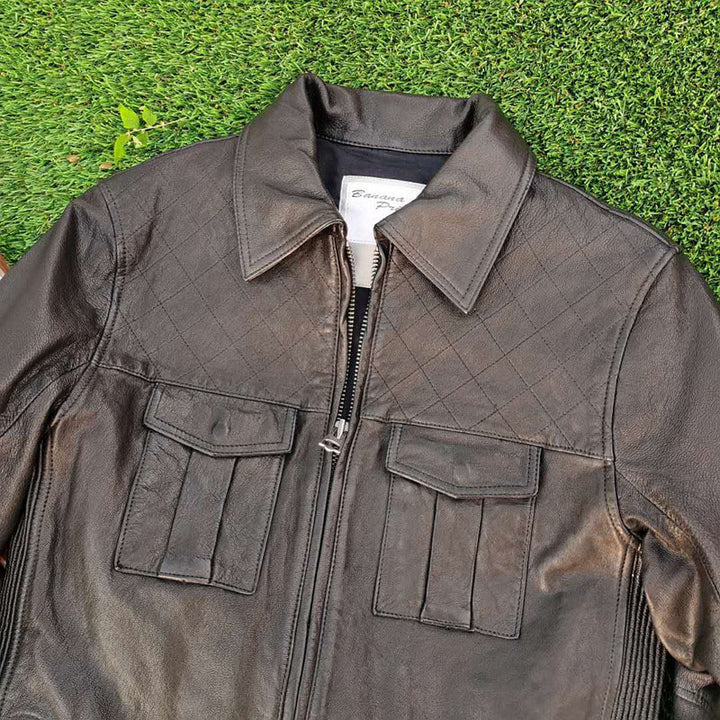 Vegetable Tanned Leather Jacket