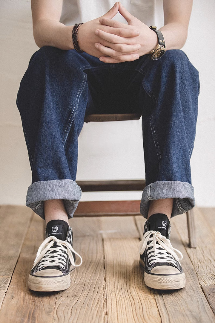 Dark Blue Wide-Legged Jeans