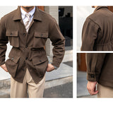 Warm Slightly Wide Waist Gentleman's Short Jacket