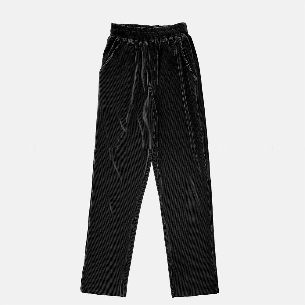 Elastic Waist Popular Youth Drape Mopping Pleated Trousers