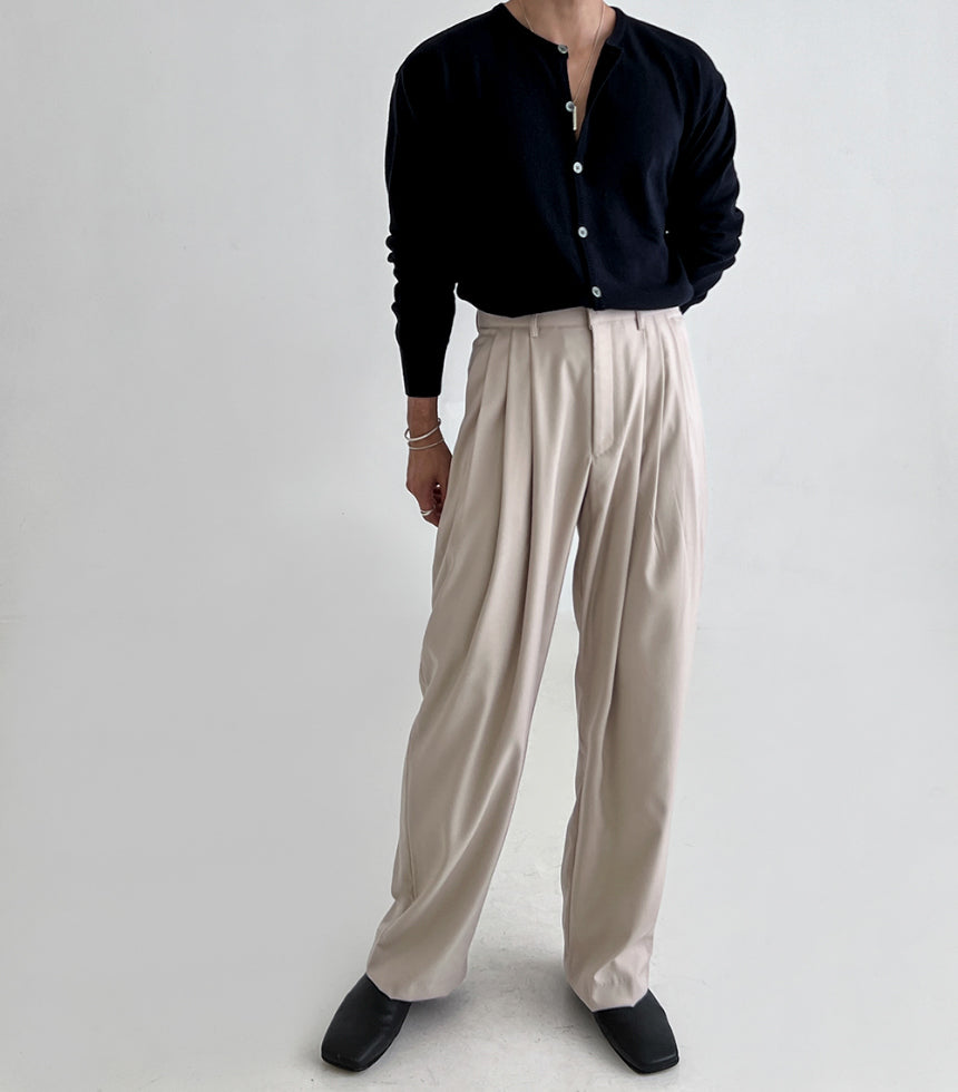 Wide-Leg Casual Trousers