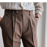 Italian Linen Casual Trousers Business Casual Popular Nine-point Pants