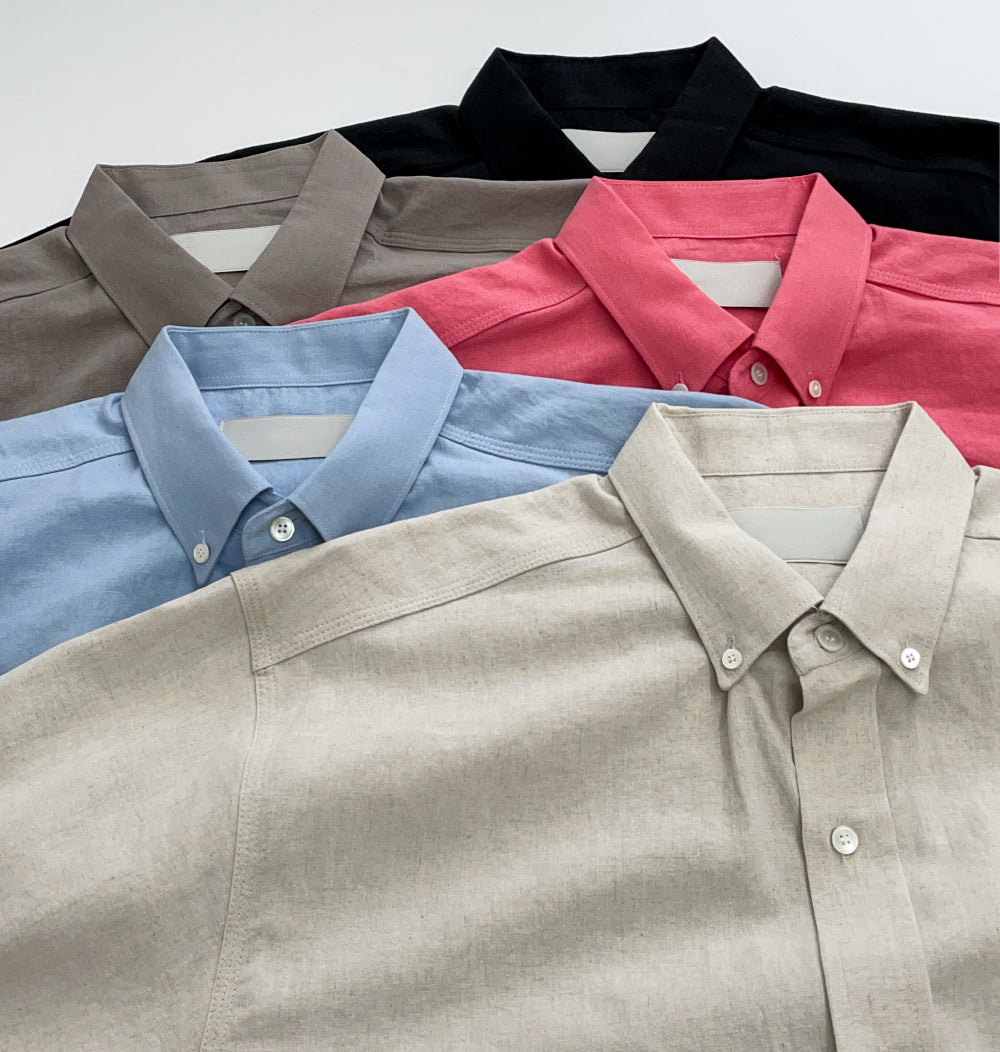 Thin Solid Linen Shirt