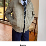 Korean Style Trend Tooling Zipper Jacket
