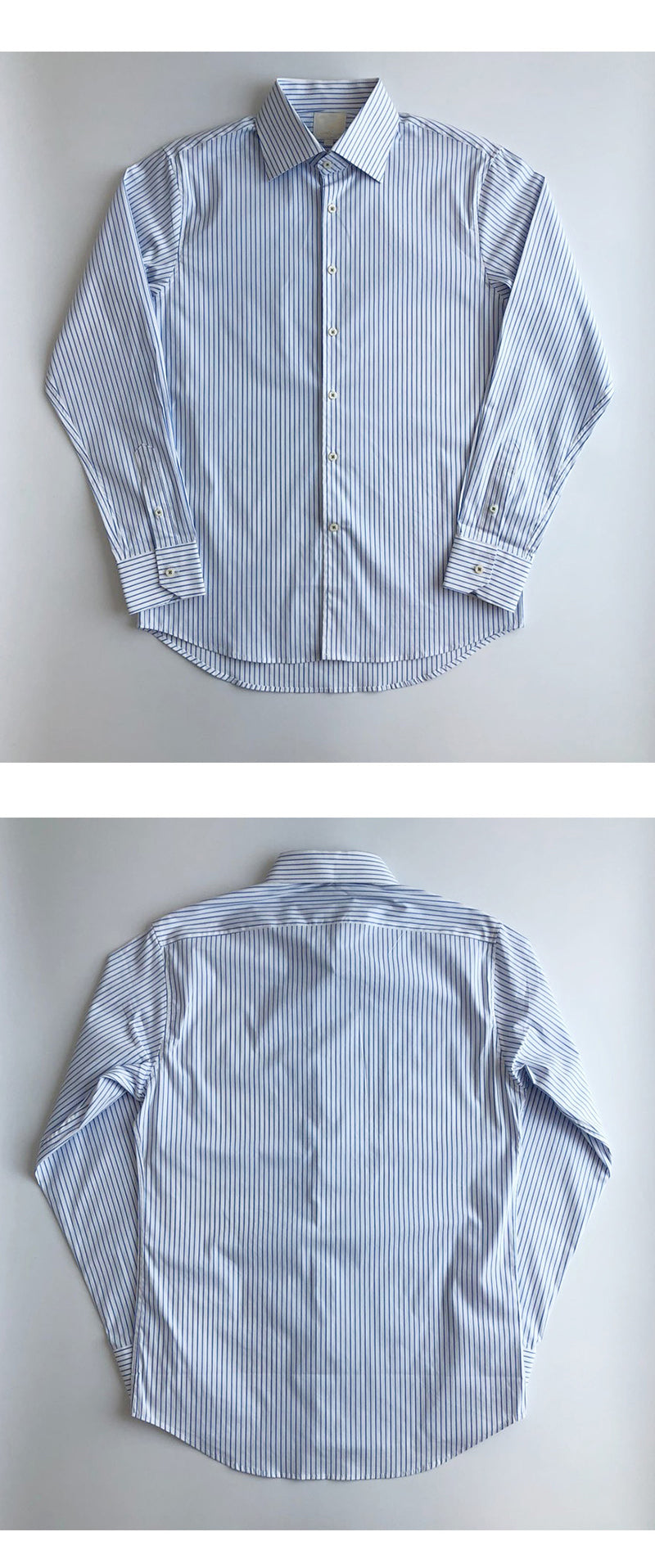 Wide-Angle Striped Shirt