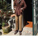 Style Safari British Petty Bourgeoisie Suede Warm Jacket