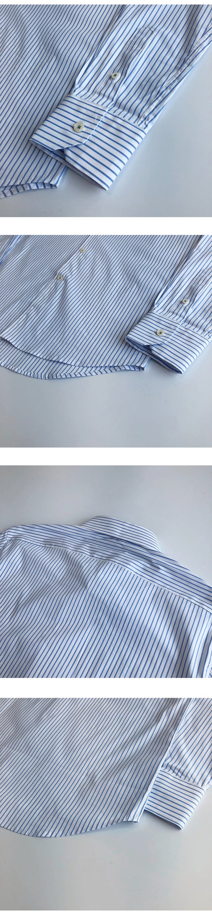 Wide-Angle Striped Shirt