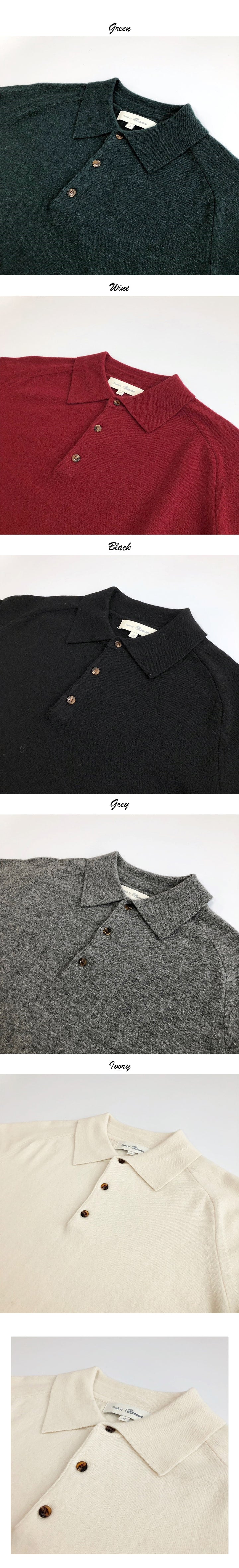 Fine Wool Polo Sweater