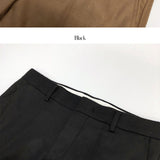 Straight Thick Middle And High Waist Casual Trousers