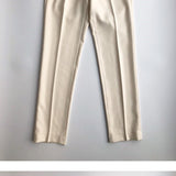 Mid-high Waist Basic Drape First-class Casual Trousers