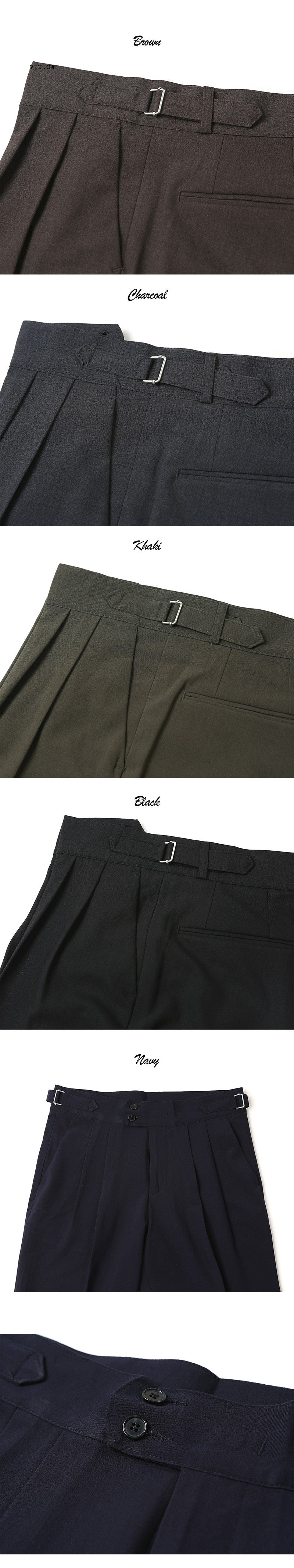 Spot Korean Autumn New Classic Double Pleated Men's Casual Trousers