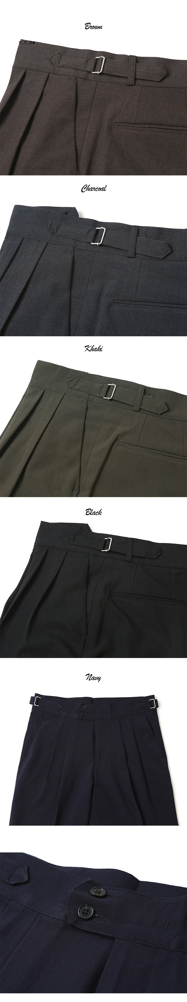 Spot Korean Autumn New Classic Double Pleated Men's Casual Trousers