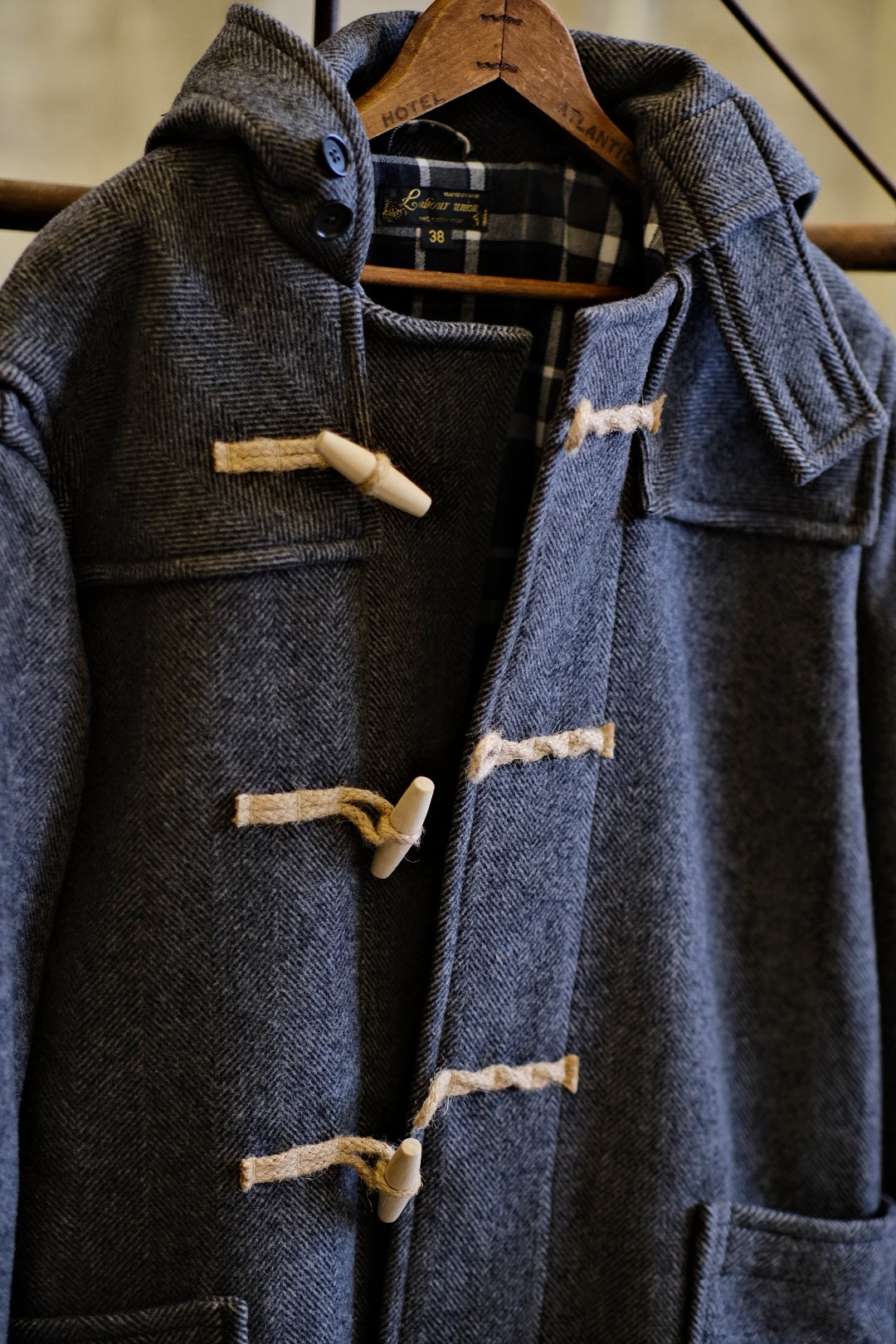 Wool Coat with Hemp Detail