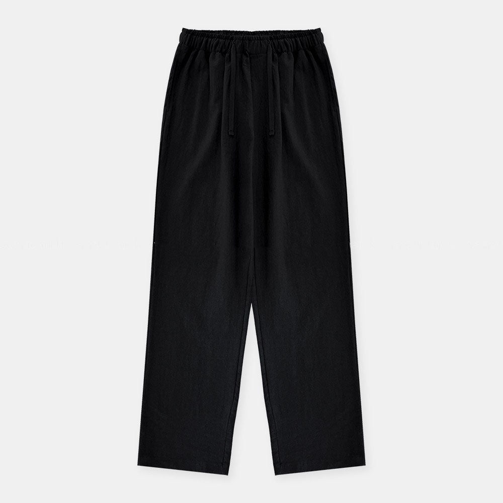 Lace-Up Elastic Waist Trousers