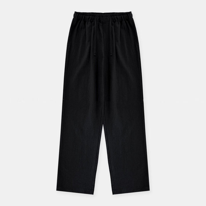 Lace-Up Elastic Waist Trousers