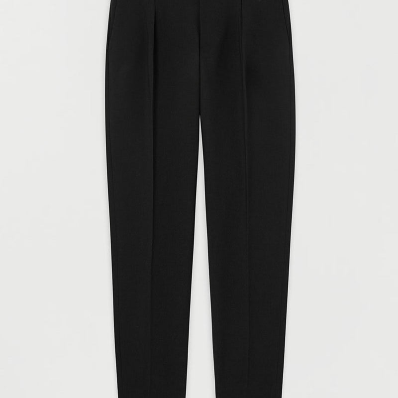 Micro-elastic Line Vestito Tapered Casual Trousers