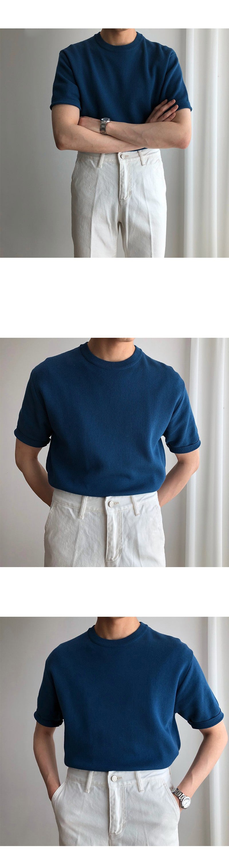 Solid Knit T-Shirt