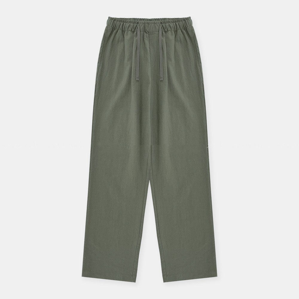 Lace-Up Elastic Waist Trousers