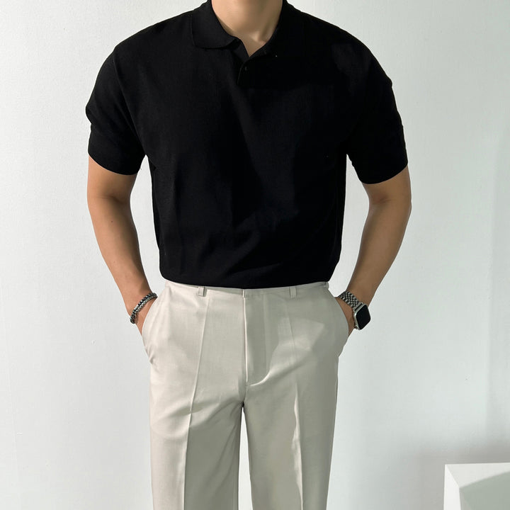 Linen Knitted Polo