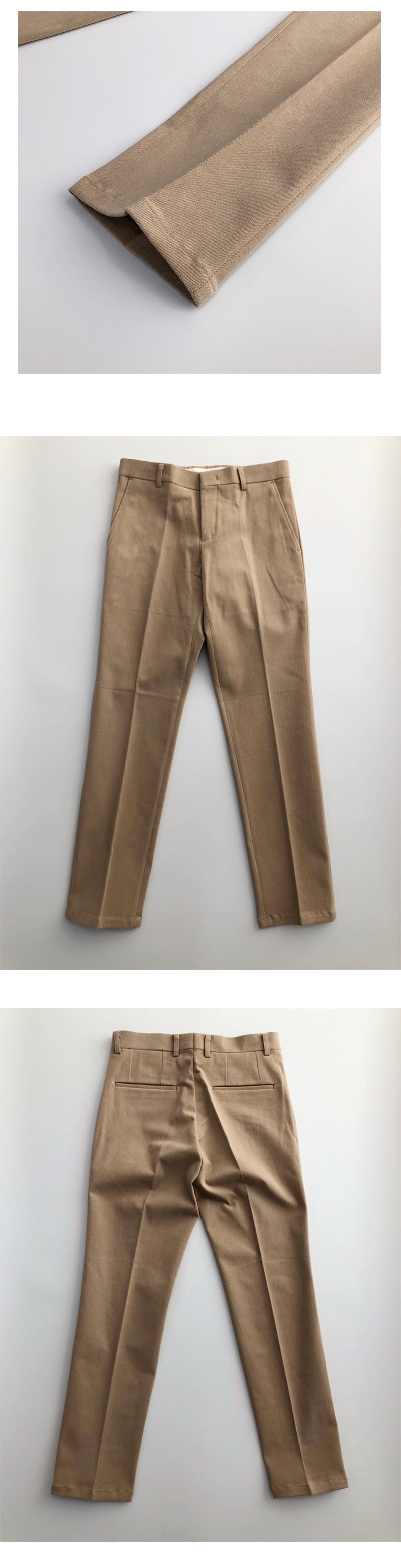 Thick Cotton Slim Trousers