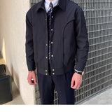 Stitching Pit Strip Spring Thin Section Wide Lapel Jacket