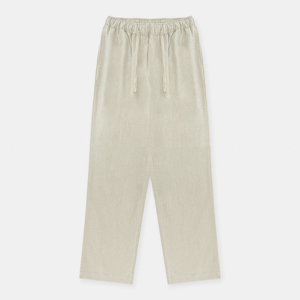 Lace-Up Elastic Waist Trousers