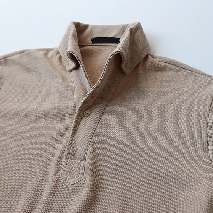 Hidden Button Polo Shirt