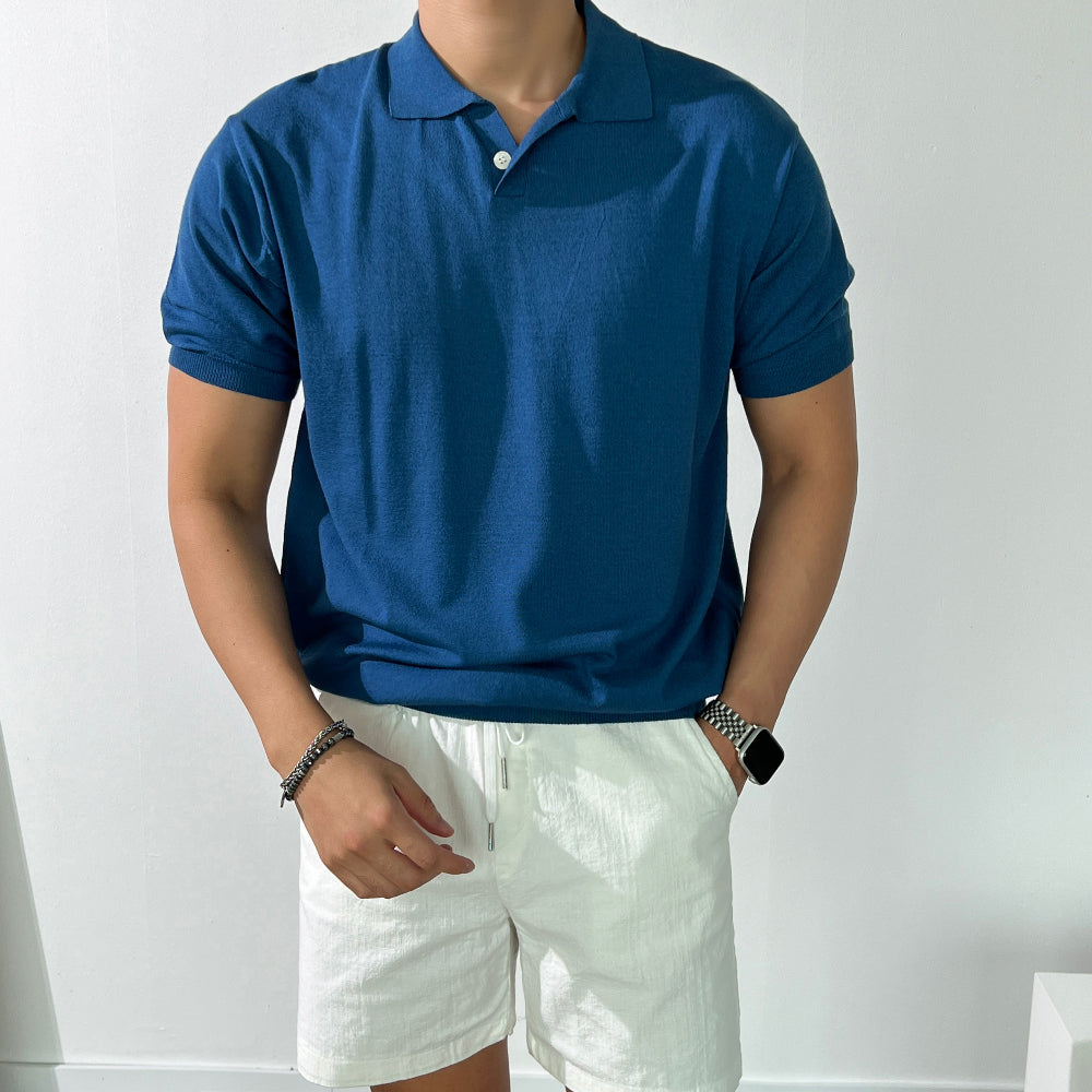 Linen Knitted Polo