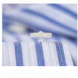 Men's Italian Business Seersucker One-Piece Collar Long Sleeve Striped Shirt - Youthful Casual Shirt