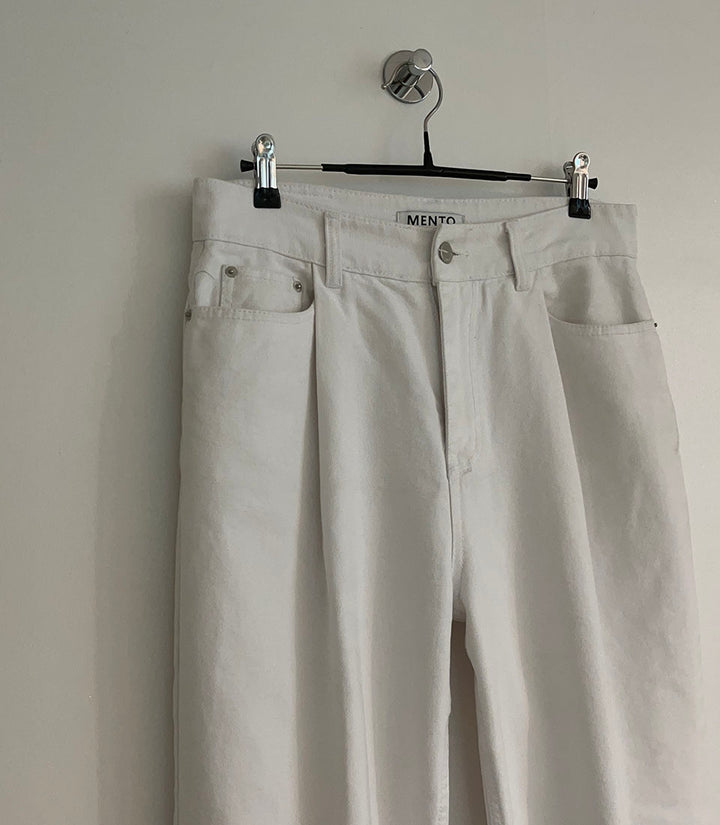 Black and White Cotton Trousers