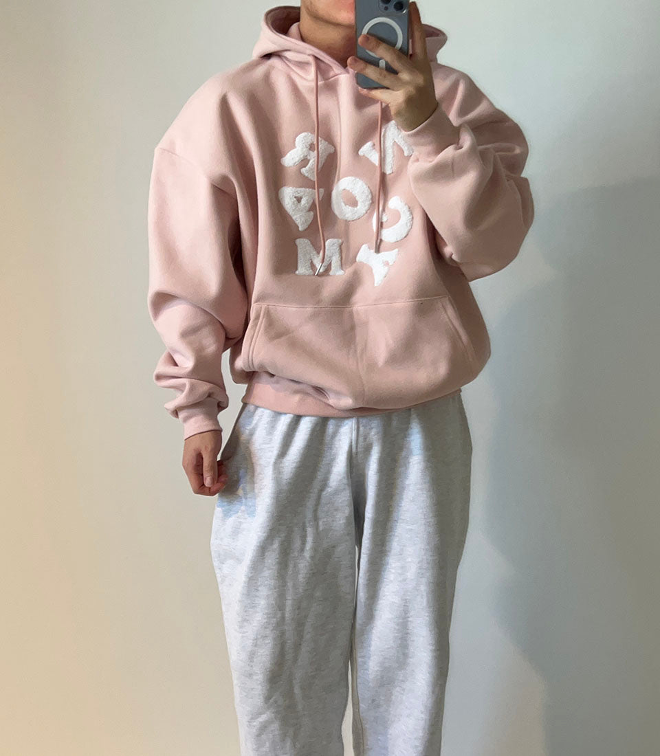 Off-Shoulder Fleece Hoodie