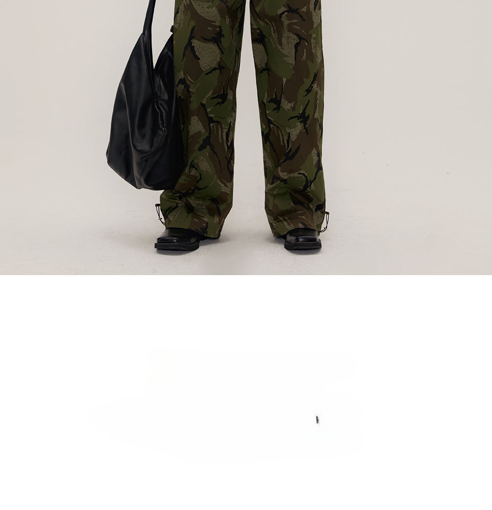 Camouflage Embroidered Casual Pants