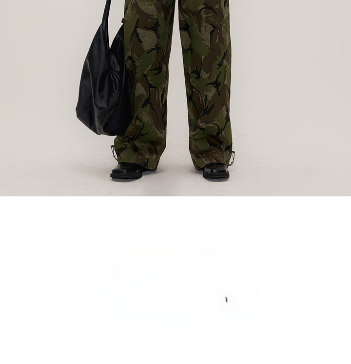 Camouflage Embroidered Casual Pants