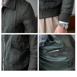 Suede Style Light Luxury Slim Trendy Short Jacket