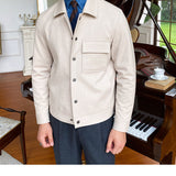 Woolen Lapel British Simple Light Luxury Slim-fit Jacket